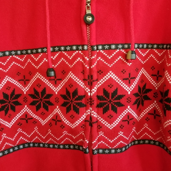 FUDA Vintage Reversable Silk Zip Up Hooded Red Jacket Sz M - Picture 3 of 13